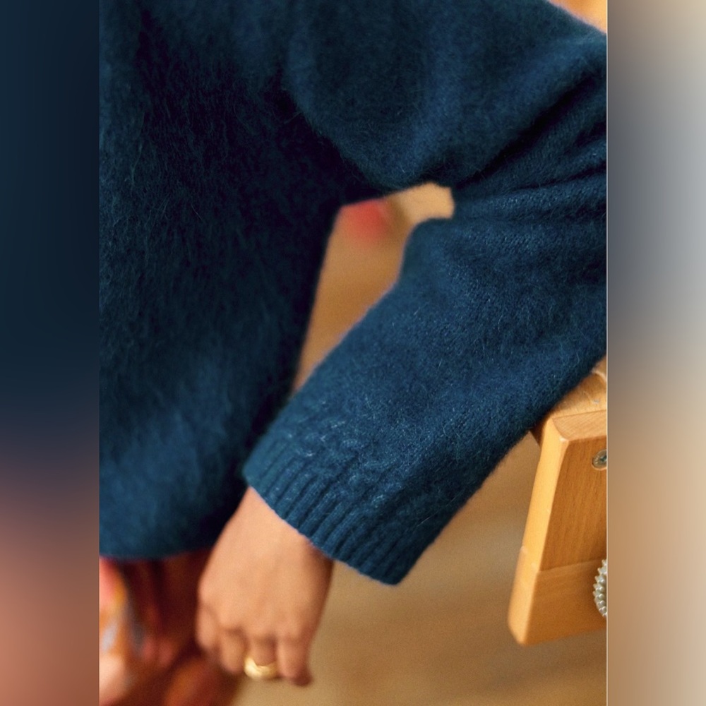 Sezane Amiel Jumper Peacock Blue - Picture 4 of 7